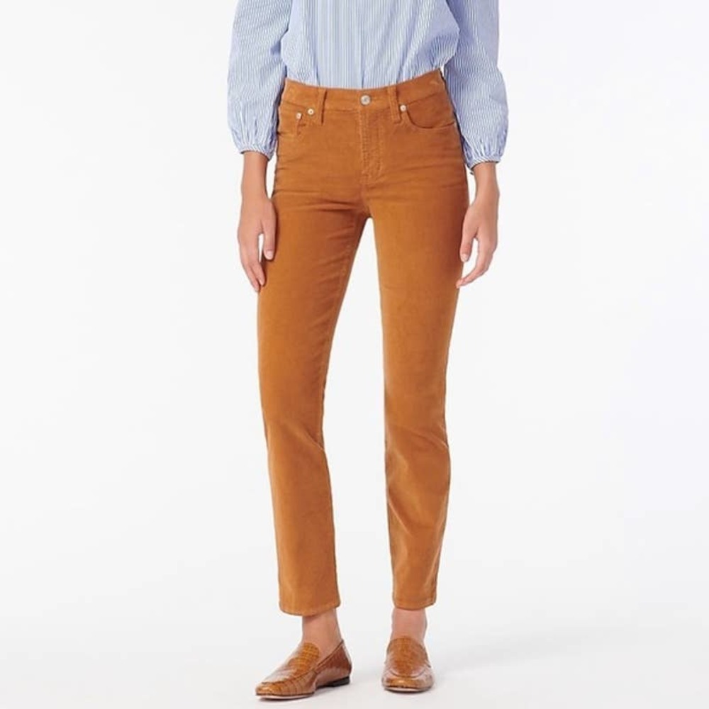 J Crew Corduroy Mid-Rise Vintage Slim Straight Jeans 25